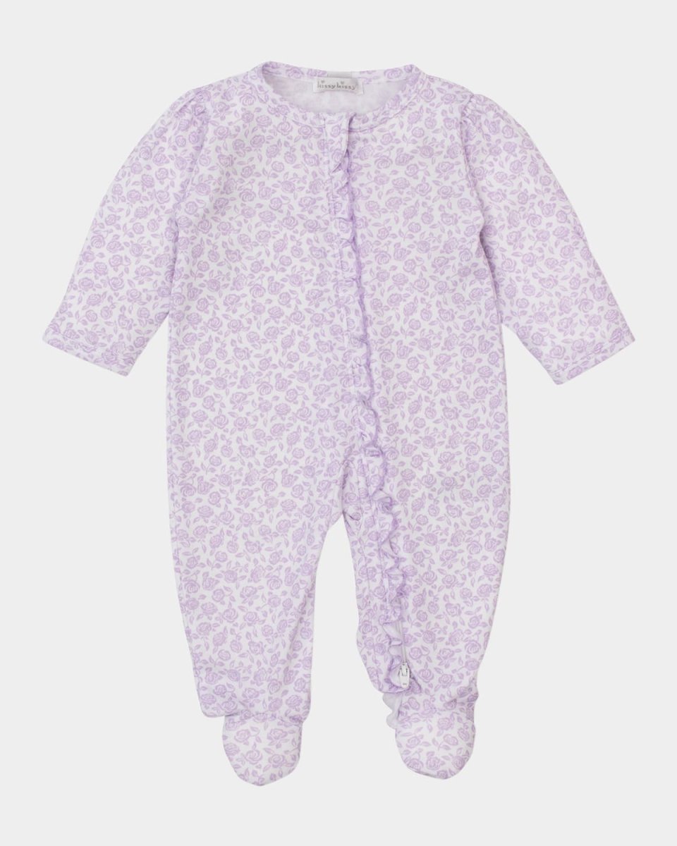 Girl's Summer Gardens Zip Up Footie, Size Newborn-9